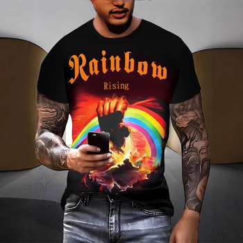 2024-es nyári új, határokon átnyúló európai és amerikai 3D betűnyomtatású otthoni alkalmi, laza férfi rövid ujjú póló