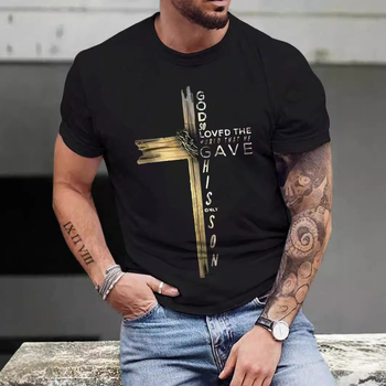 High Street férfi fekete vállú Joker laza póló 2024-es, népszerű 3D digitális nyomtatású, közvetlen nagykereskedelemben