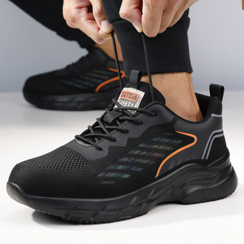 Src neslystantys lengvi virtuvės batai, atsparūs aliejui, vyriški, patogūs ir patvarūs, megzti su muselėmis, nauji, neslystantys viešbučių batai, virėjo batai, didmeninė prekyba.