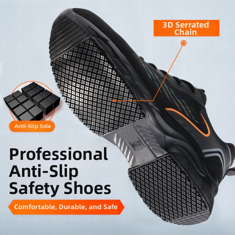 Src противоплъзгащи обувки, леки кухненски, маслоустойчиви мъжки, удобни и издръжливи, плетени с муха, нови хотелски противоплъзгащи обувки, готвачи на едро
