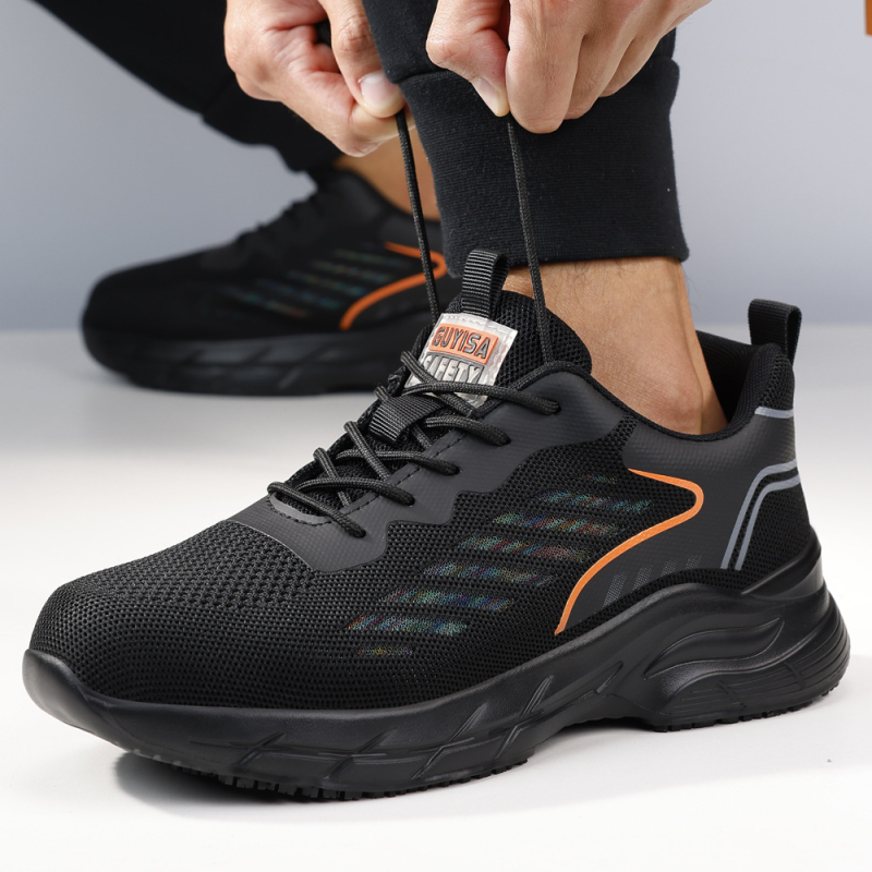 Src neslystantys lengvi virtuvės batai, atsparūs aliejui, vyriški, patogūs ir patvarūs, megzti su muselėmis, nauji, neslystantys viešbučių batai, virėjo batai, didmeninė prekyba.