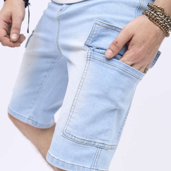 2024-es, határokon átnyúló, új férfi farmer, divatos, középhosszú nadrág, retró, egyszínű, mosott rövidnadrág, csinos rövidnadrág