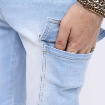 2024-es, határokon átnyúló, új férfi farmer, divatos, középhosszú nadrág, retró, egyszínű, mosott rövidnadrág, csinos rövidnadrág