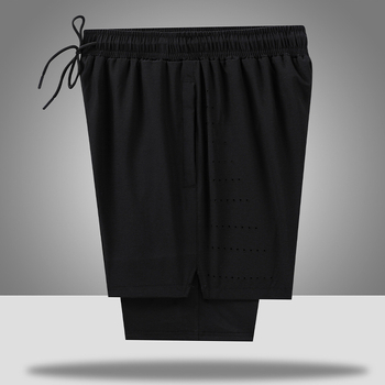 Piiriülesed Ameerika spordipüksid Meeste suvised spordipüksid vabas suuruses Võlts kaheosalised kergejõustiku korvpalli fitnessi kiiresti kuivavad lühikesed püksid