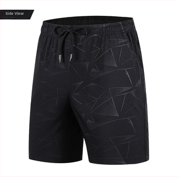 Lühikesed püksid meestele Kiirelt kuivavad suvised õhukesed meeste pluss-suuruses spordi-rannapüksid Lahtised elastsed püksid Uued jääsiidist jooksupüksid