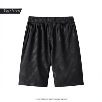 Lühikesed püksid meestele Kiirelt kuivavad suvised õhukesed meeste pluss-suuruses spordi-rannapüksid Lahtised elastsed püksid Uued jääsiidist jooksupüksid