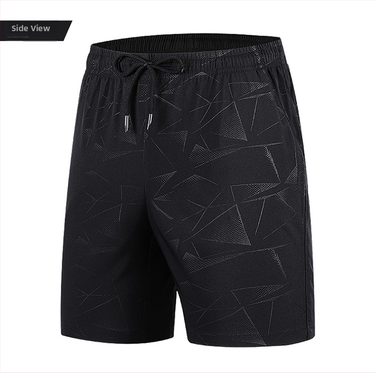 Мъжки къси панталони, бързосъхнещи, летни, тънки, мъжки, големи размери, спортни, плажни, широки, еластични, нови, от ледена коприна, бягащи панталони