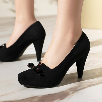 Γυναικεία παπούτσια μόδας με λεπτό τακούνι, αρχές άνοιξης 2025, διασυνοριακή προσφορά, μέγεθος 33-43, γυναικεία μονόχρωμα παπούτσια με ρηχό στόμιο και λεπτό φιόγκο