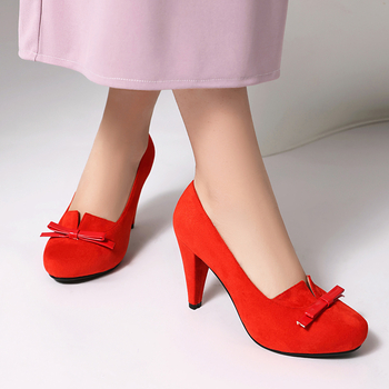 Γυναικεία παπούτσια μόδας με λεπτό τακούνι, αρχές άνοιξης 2025, διασυνοριακή προσφορά, μέγεθος 33-43, γυναικεία μονόχρωμα παπούτσια με ρηχό στόμιο και λεπτό φιόγκο