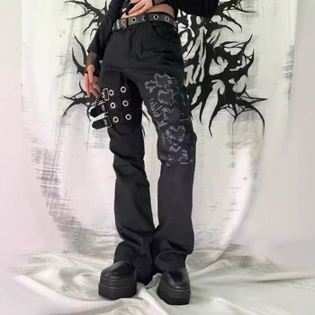 2023 Amazon Aliexpress Kényelmes, egyenes szárú, alacsony derekú, mintás nadrág, karcsúsító, sokoldalú, lezser, rugalmas munkaruha stílus