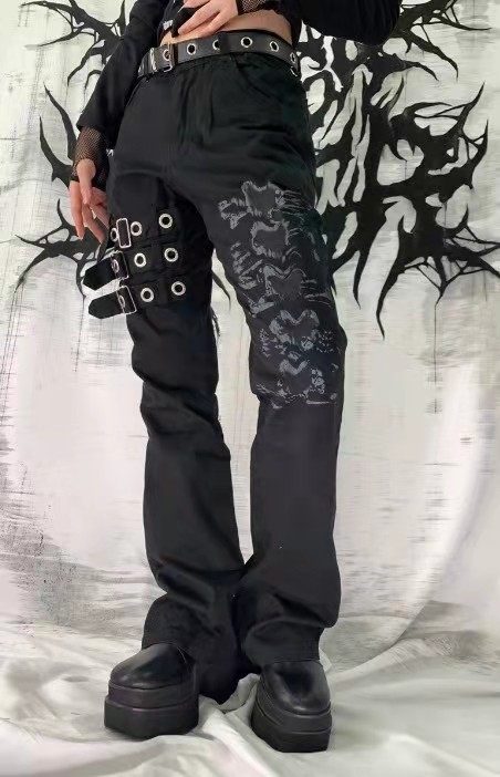 2023 Amazon Aliexpress Kényelmes, egyenes szárú, alacsony derekú, mintás nadrág, karcsúsító, sokoldalú, lezser, rugalmas munkaruha stílus