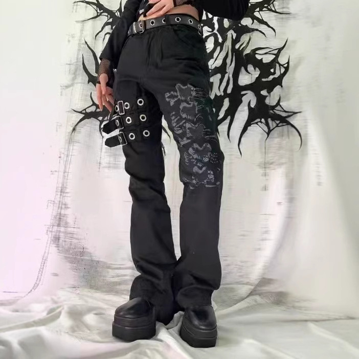 2023 Amazon Aliexpress Kényelmes, egyenes szárú, alacsony derekú, mintás nadrág, karcsúsító, sokoldalú, lezser, rugalmas munkaruha stílus