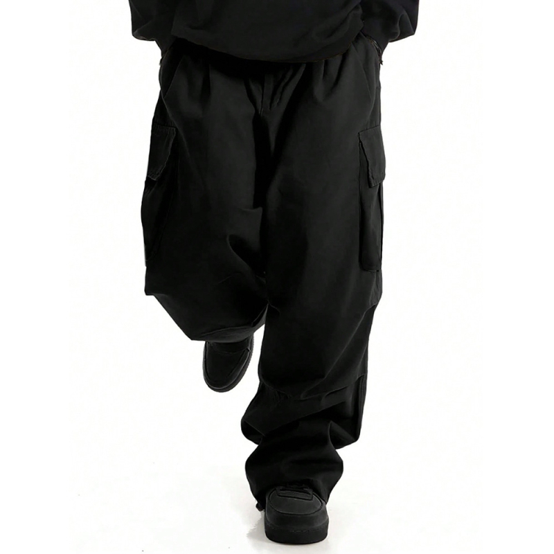 Laos Piiriülesed Ameerika retro funktsionaalsed vabaajapüksid Lahtised suurte taskutega kombinesoonid Laiad rippuvad pikad püksid