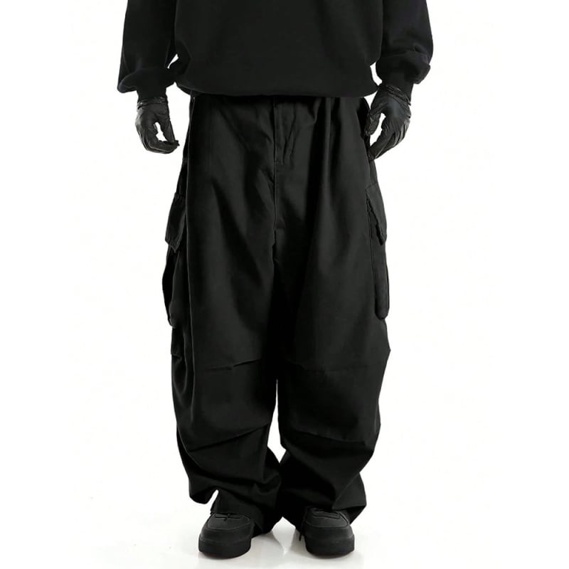 Laos Piiriülesed Ameerika retro funktsionaalsed vabaajapüksid Lahtised suurte taskutega kombinesoonid Laiad rippuvad pikad püksid