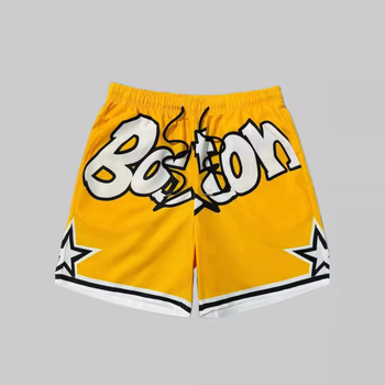 2024. aasta kuum müük 3D-digitaalprintimisega kollased meeste puhkusepüksid, meeste hingavad lühikesed püksid, lahtised rannapüksid