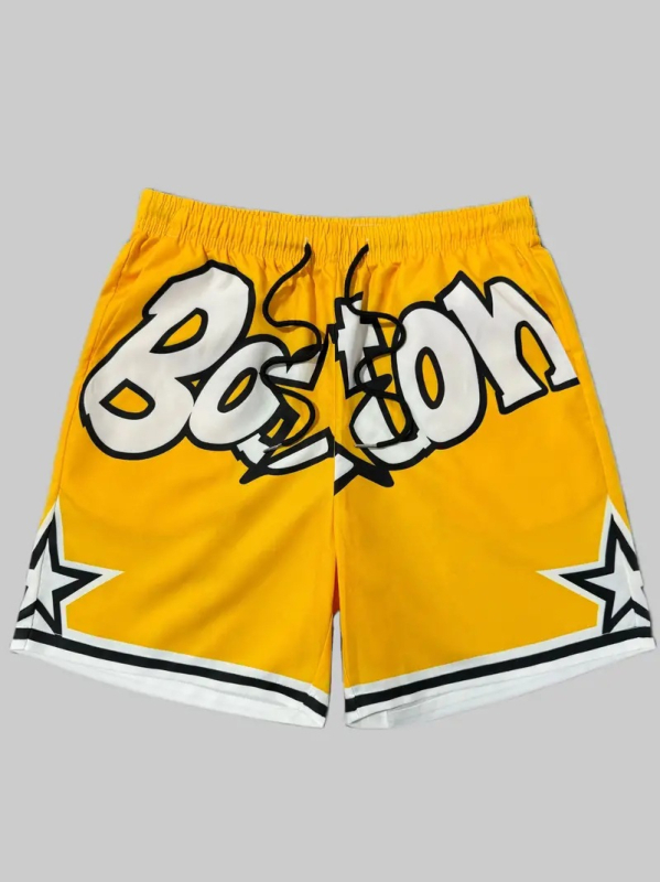 2024. aasta kuum müük 3D-digitaalprintimisega kollased meeste puhkusepüksid, meeste hingavad lühikesed püksid, lahtised rannapüksid