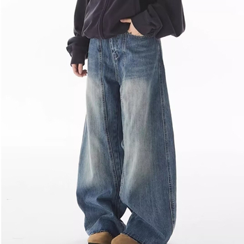 American Street Washed kasutatud teksad meestele kevad- ja sügisriided sirge ja lahtise lõikega Euroopa ja Ameerika stiilis tuulepüksid