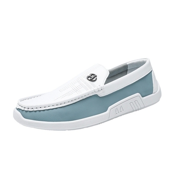 Pavasara un vasaras īstas ādas ikdienas Doug apavi vīriešu apavi pārrobežu korejiešu stila universāli elpojoši balti apavi vīriešu pēdu slinka mīlestība