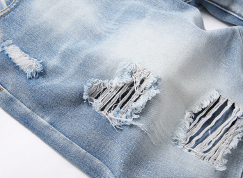 Spot 2023 Nyári új, kopott lyukú, ötös farmernadrág, személyre szabott, divatos, egyenes derekú nadrág