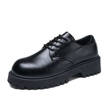 Διασυνοριακά μεγάλα μεγέθη τεσσάρων εποχών Χαμηλά, All-match Tooling Small Δερμάτινα Παπούτσια Ανδρικά, Χοντρό Σόλα, Φόρεμα που Αυξάνει το Ύψος, Ανδρικά Παπούτσια, Νυφικά Παπούτσια Κομμωτηρίου