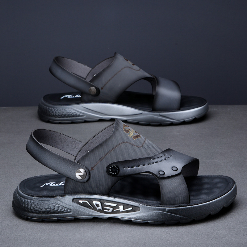 Férfi szandálok 2025 nyara Új koreai stílusú hétköznapi kültéri csúszásgátló puha talpú strandruha kettős célú autós papucs