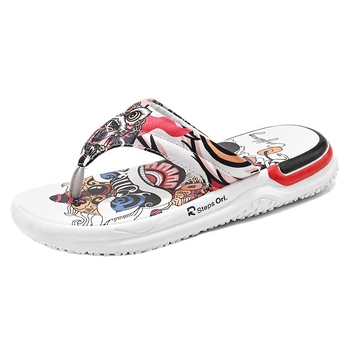 Határokon átnyúló új papucsok, flip-flopok, férfi nyári flip-flopok, férfi kínai stílusú, nemzeti divatos, alkalmi, csúszásmentes strandcipők