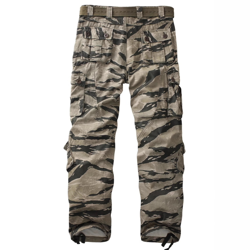 Dekonstruktsiooniõmblusega armeerohelised kamuflaažmustriga meeste kraanapüksid, Ameerika stiilis, puhta lõikega metsatööpüksid 3357, laineline kamuflaaž.