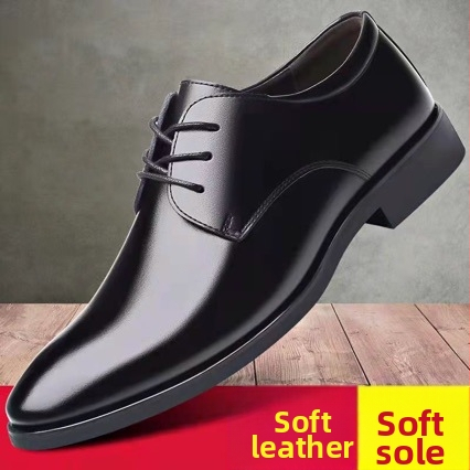 Bőrcipő-gyártók kínálnak férfi alkalmi cipőket, a fűzős fekete munkacipők koreai változatát, a hétköznapi bőrcipők generációját.