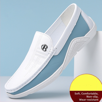 Meeste kingad 2025. aasta kevad- ja sügisesed uued pehme tallaga hingavad vabaajajalatsid, trendikad universaalsed vabaaja nahast kingad, meeste rulakingad