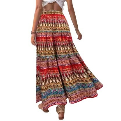 Európai és amerikai AliExpress plus size mintás elegáns nagyméretű szoknya