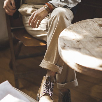 Madden Workwear American Retro Gorg nadrág, magas derekú, egyenes szárú, dupla rakott öltönynadrág, Curaca férfi őszi munkaruha