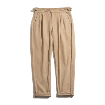 Madden Workwear American Retro Gorg nadrág, magas derekú, egyenes szárú, dupla rakott öltönynadrág, Curaca férfi őszi munkaruha