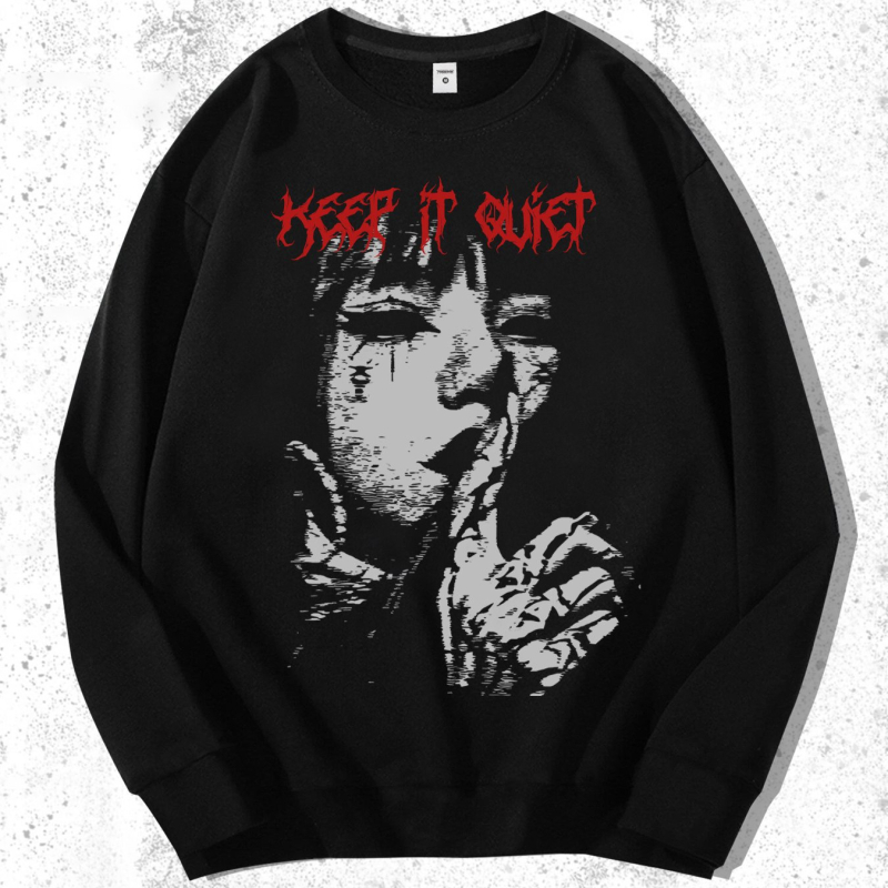 Gótikus Karakterfej Férfi Pulóverek, Poliészter Alkalmi Hosszú Ujjú Kerek Nyakú Felsők Tavasz Ősz