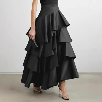 2025-ös, határokon átnyúló európai és amerikai tavaszi és nyári új, saját tervezésű, karcsúsító, magas derekú, szabálytalan hosszú szoknya, hosszú szoknya