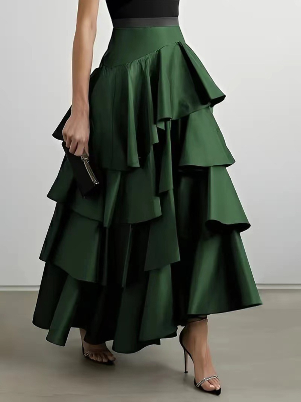 2025-ös, határokon átnyúló európai és amerikai tavaszi és nyári új, saját tervezésű, karcsúsító, magas derekú, szabálytalan hosszú szoknya, hosszú szoknya