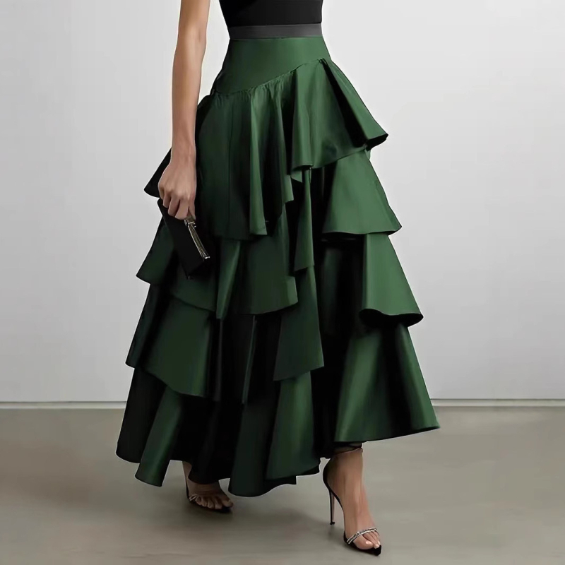 2025-ös, határokon átnyúló európai és amerikai tavaszi és nyári új, saját tervezésű, karcsúsító, magas derekú, szabálytalan hosszú szoknya, hosszú szoknya