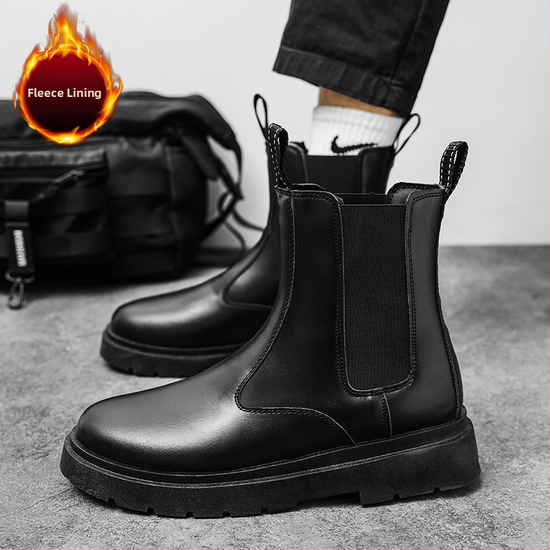 Martin Boots meeste 2024. aasta sügisesed uued kõrge säärega mootorratta nahksaapad paksu tallaga töösaapad Briti stiilis Tide