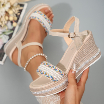 Határokon átnyúló külkereskedelmi plus size ékszandál női kerek orrú hétköznapi felsőruházat nyitott orrú bohém szandállal nőknek