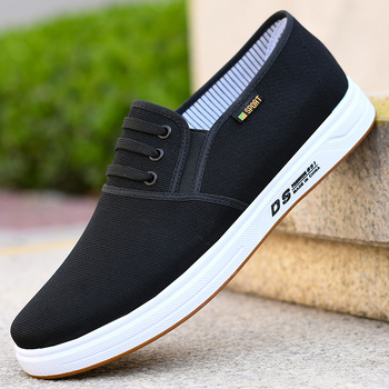 Vīriešu apavi Elpojoši ikdienas apavi Uzvelkamie apavi ar mīkstu zoli Vairumtirdzniecības audekla apavi vīriešiem