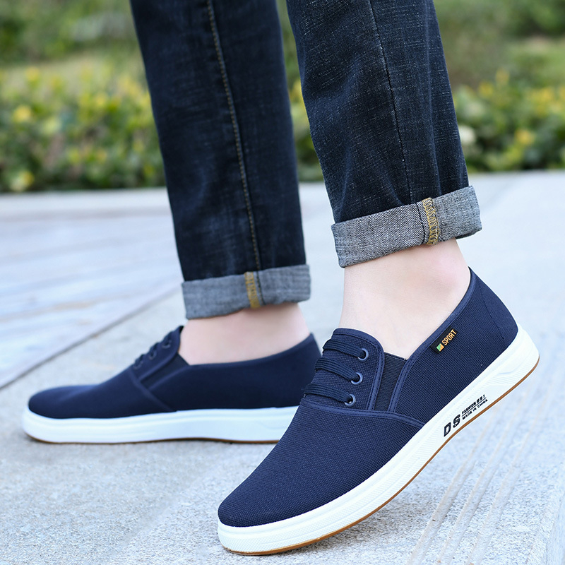 Vīriešu apavi Elpojoši ikdienas apavi Uzvelkamie apavi ar mīkstu zoli Vairumtirdzniecības audekla apavi vīriešiem