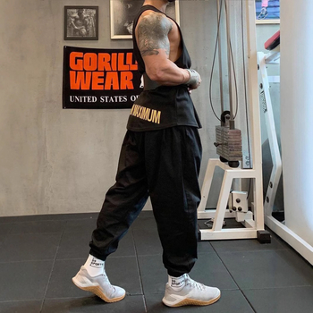 Jiaren muscle őszi és téli fitnesznadrág testvér edzőtrend laza pamut lélegző kosárlabda nadrág lábujj lezser hosszú