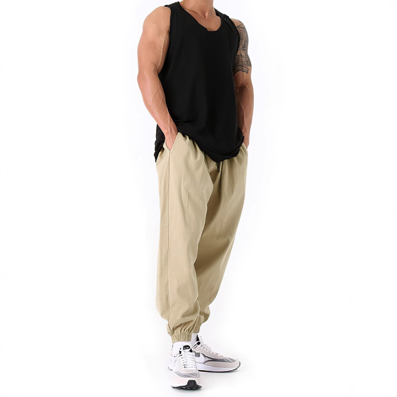 Jiaren muscle őszi és téli fitnesznadrág testvér edzőtrend laza pamut lélegző kosárlabda nadrág lábujj lezser hosszú