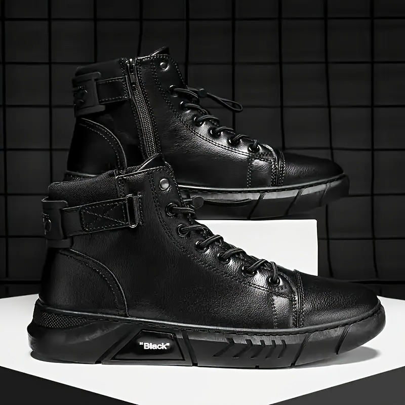 Muške čizme za veće veličine bez vezanja s bočnim patentnim zatvaračem, ležerne i udobne cipele za hodanje, lako se brišu