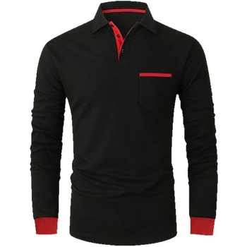 2025. gada pārrobežu Eiropas un Amerikas Savienoto Valstu pavasara un rudens jauna ātrā izpārdošana Amazon POLO krekls, krāsu saskaņošana, vīriešu polo krekls ar garām piedurknēm un atloku