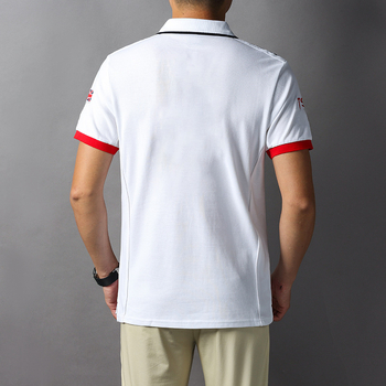Īsroku vīriešu polo krekls, balts, britu sporta, britu atpūtas, pārrobežu tirdzniecības, plus izmēra, balts izšuvums