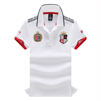 Īsroku vīriešu polo krekls, balts, britu sporta, britu atpūtas, pārrobežu tirdzniecības, plus izmēra, balts izšuvums