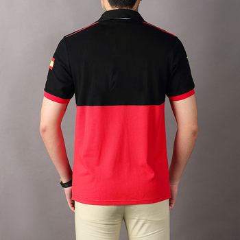 Jauns vasaras modes kokvilnas izšūts polo krekls Spānijas tūrisms Karaliste īsās piedurknes sporta atpūta ārējā tirdzniecība pārrobežu