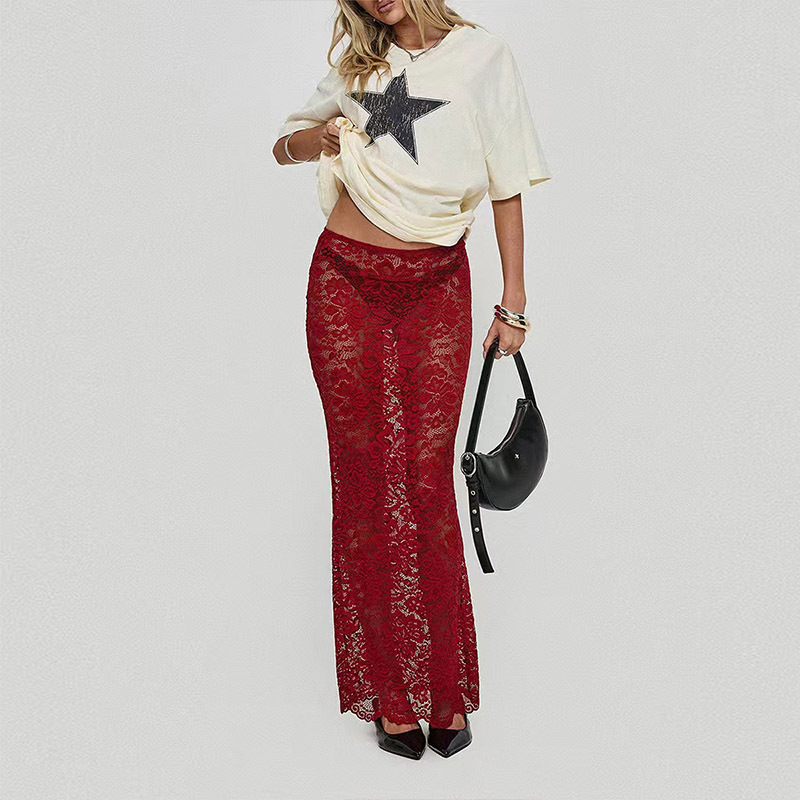 2024 m. vasaros europietiška ir amerikietiška nauja „AliExpress“ sprogstamosios mados „Joker“ nėriniuota perspektyvi seksuali suknelė, kurią galima dėvėti urmu.