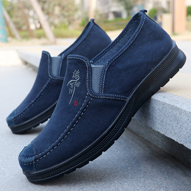 2025 Пролетни полиуретанови мъжки обувки Old Beijing Cloth Shoes Canvas Shoes Мъжки спортни и ежедневни обувки Дишащи работни обувки