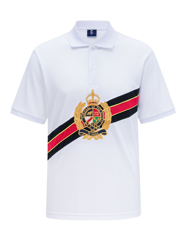 Tricou polo nou pentru bărbați, bumbac, brodat, mânecă scurtă, casual, sport, comerț transfrontalier, alb, culoare contrastantă, european și american, mărime plus, tricotat
